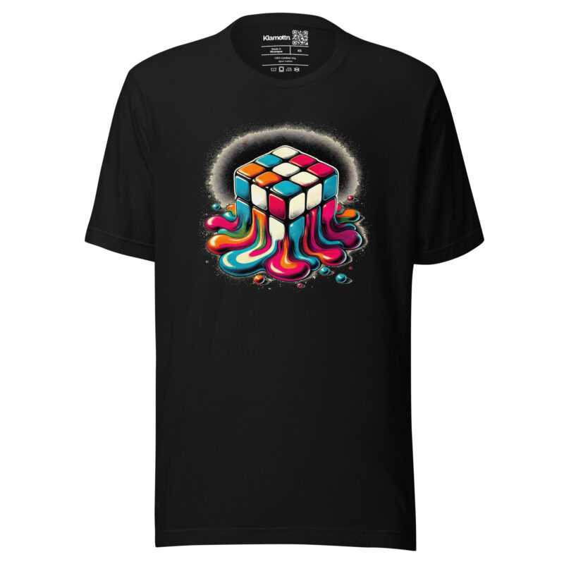 Schmelzender vintage Zauberwürfel Unisex-T-Shirt