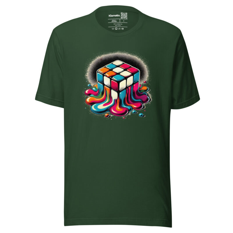 Schmelzender vintage Zauberwürfel Unisex-T-Shirt