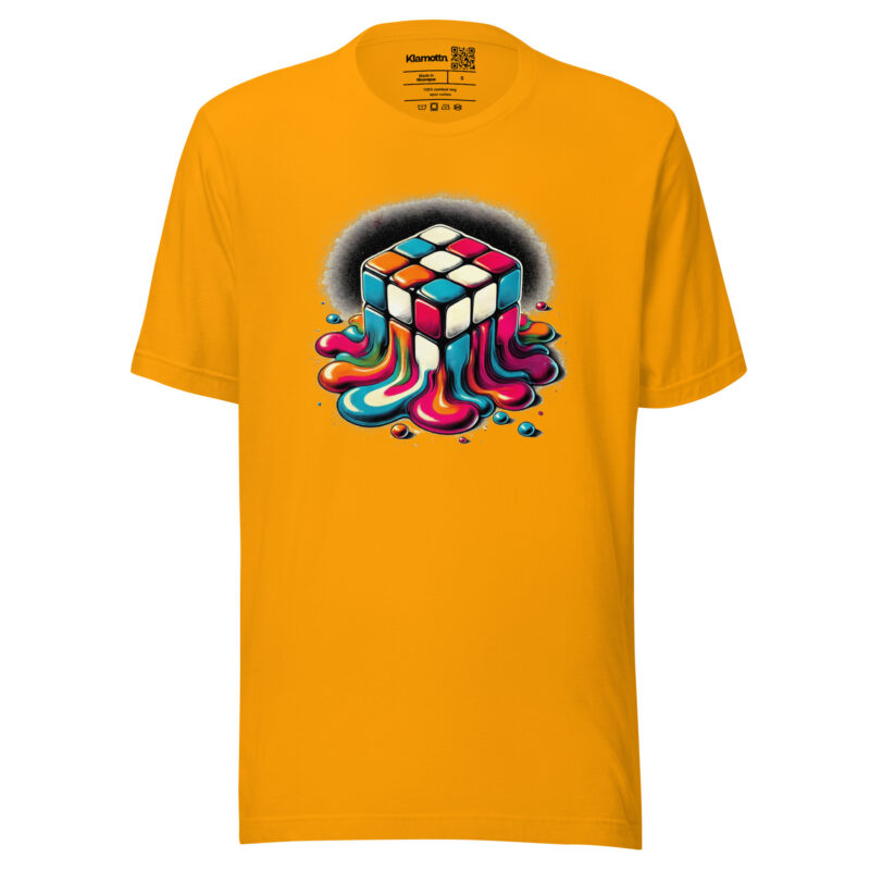 Schmelzender vintage Zauberwürfel Unisex-T-Shirt
