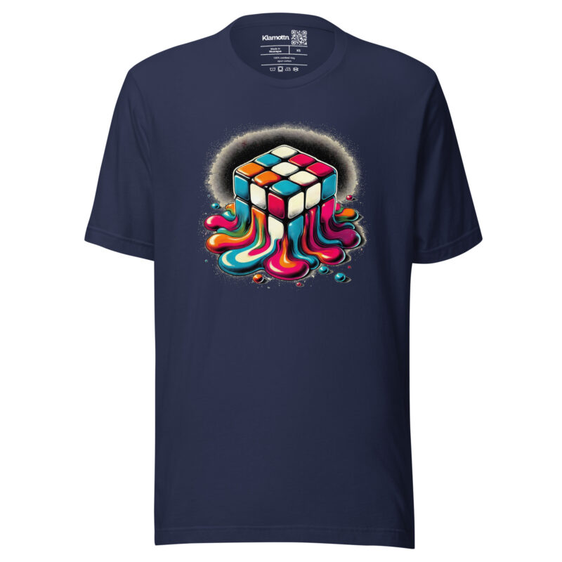Schmelzender vintage Zauberwürfel Unisex-T-Shirt