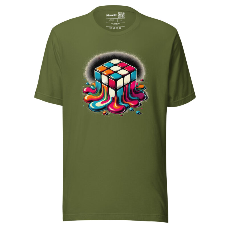 Schmelzender vintage Zauberwürfel Unisex-T-Shirt