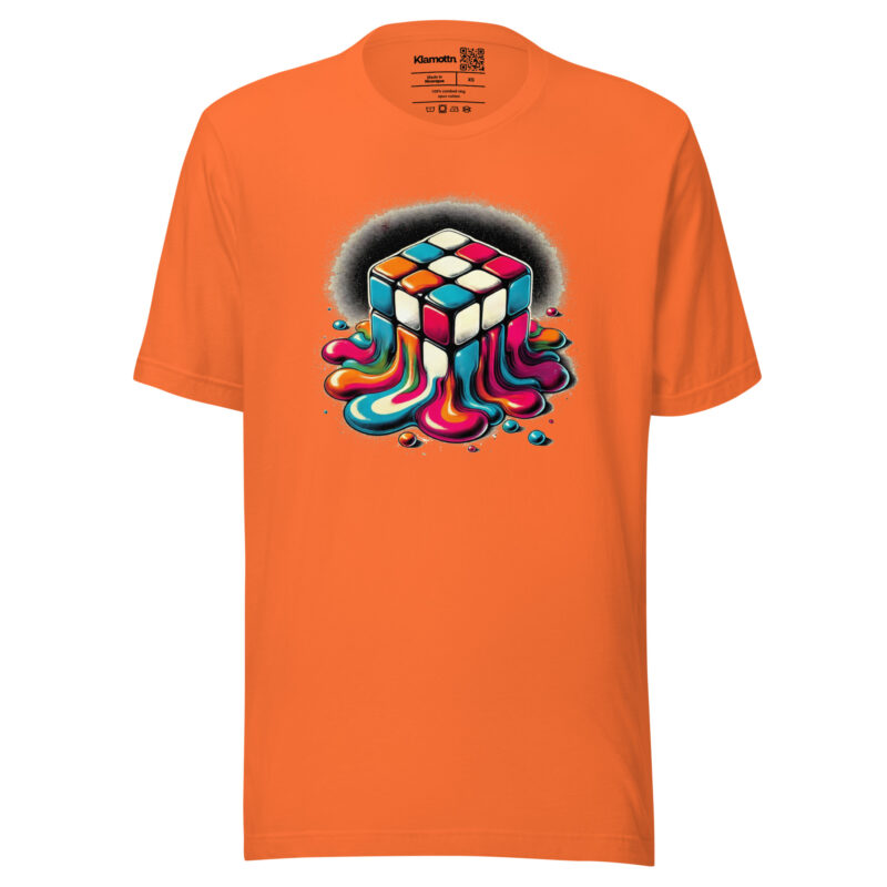 Schmelzender vintage Zauberwürfel Unisex-T-Shirt