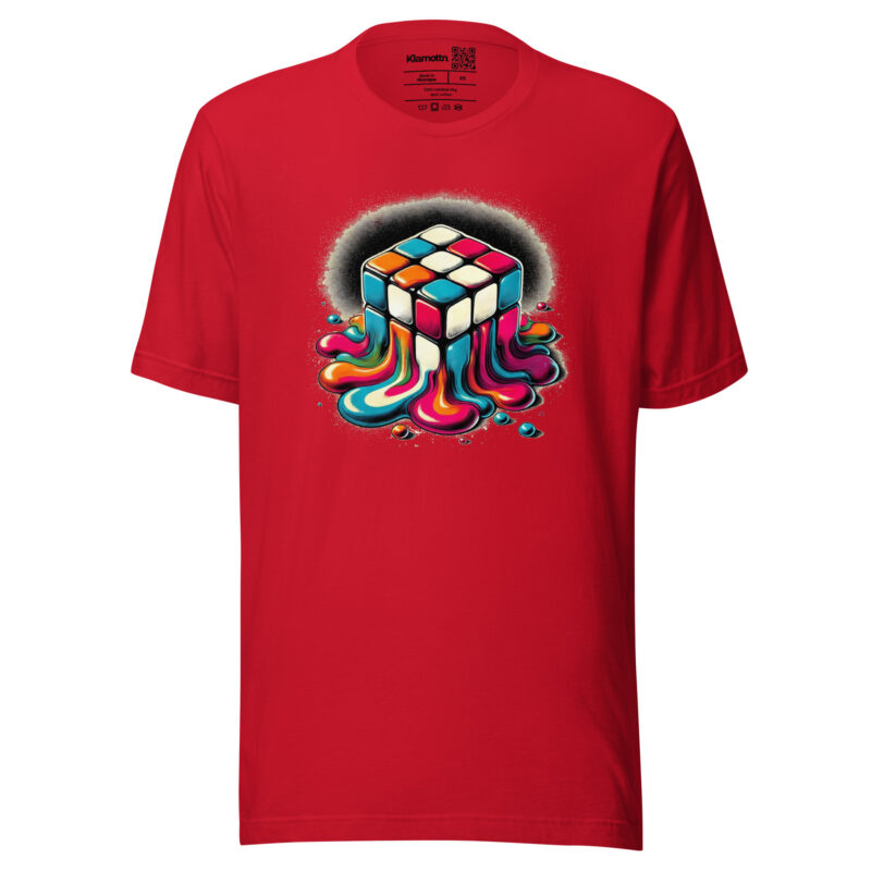 Schmelzender vintage Zauberwürfel Unisex-T-Shirt