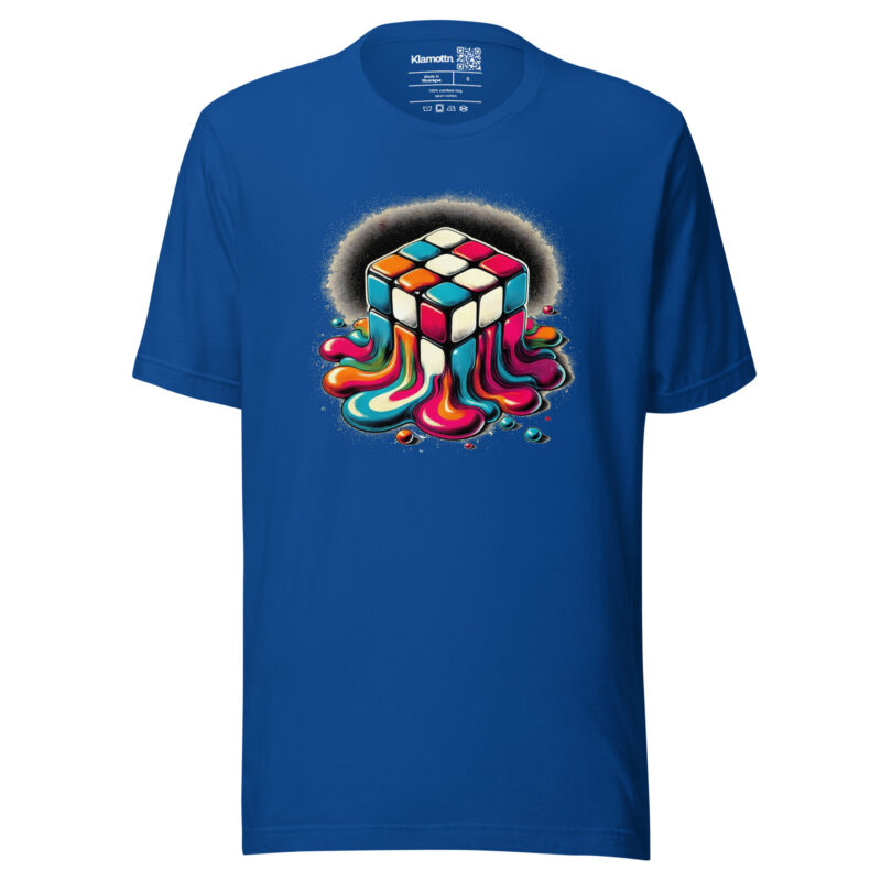 Schmelzender vintage Zauberwürfel Unisex-T-Shirt