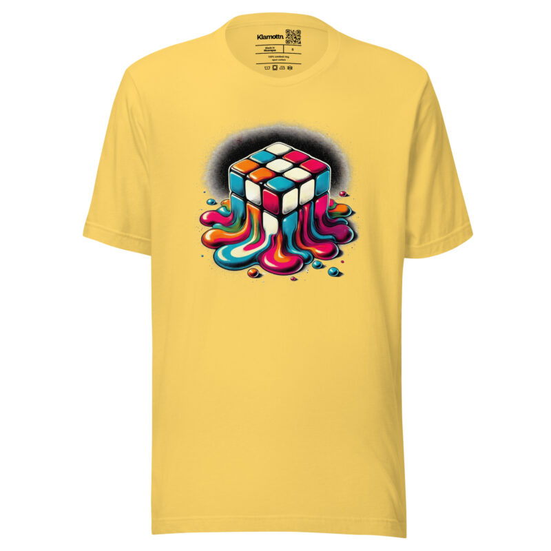 Schmelzender vintage Zauberwürfel Unisex-T-Shirt