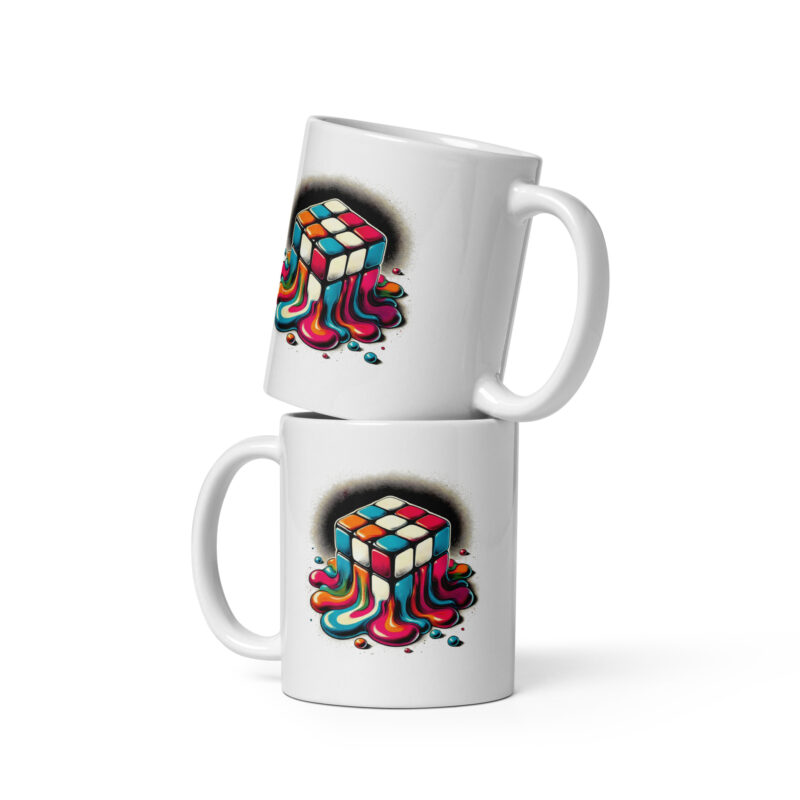 Schmelzender vintage Zauberwürfel Tasse