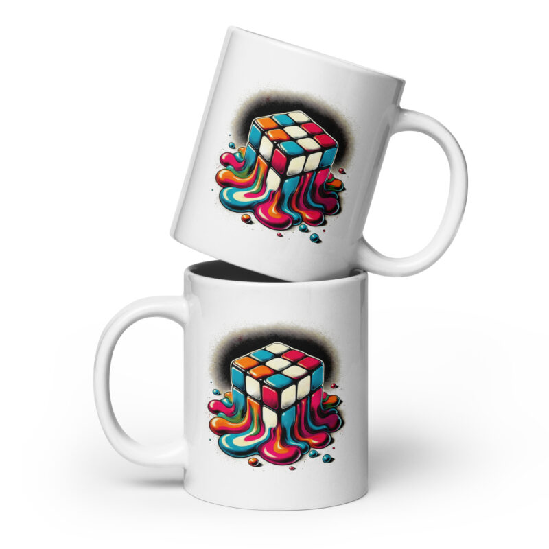 Schmelzender vintage Zauberwürfel Tasse