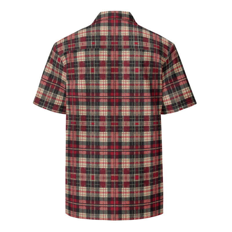 Klassisches Schottenkaro in Rot und Schwarz Allover-Unisex-Hemd – Hemden – klamottn.de