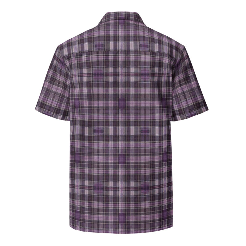 Klassisches Schottenkaro in Lila und Weiß Allover-Unisex-Hemd – Hemden – klamottn.de