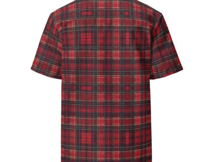 Rustikales Tartan-Muster in Rot, Schwarz und Weiß Allover-Unisex-Hemd – Hemden – klamottn.de Rustikales Tartan-Muster in Rot, Schwarz und Weiß Allover-Unisex-Hemd – Hemden – klamottn.de
