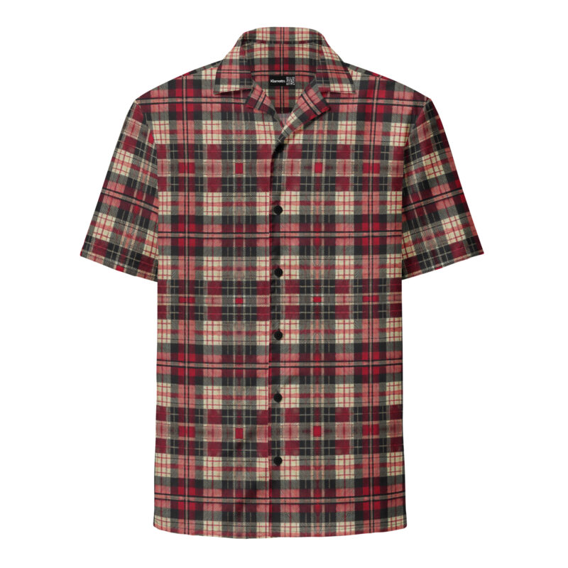 Klassisches Schottenkaro in Rot und Schwarz Allover-Unisex-Hemd – Hemden – klamottn.de