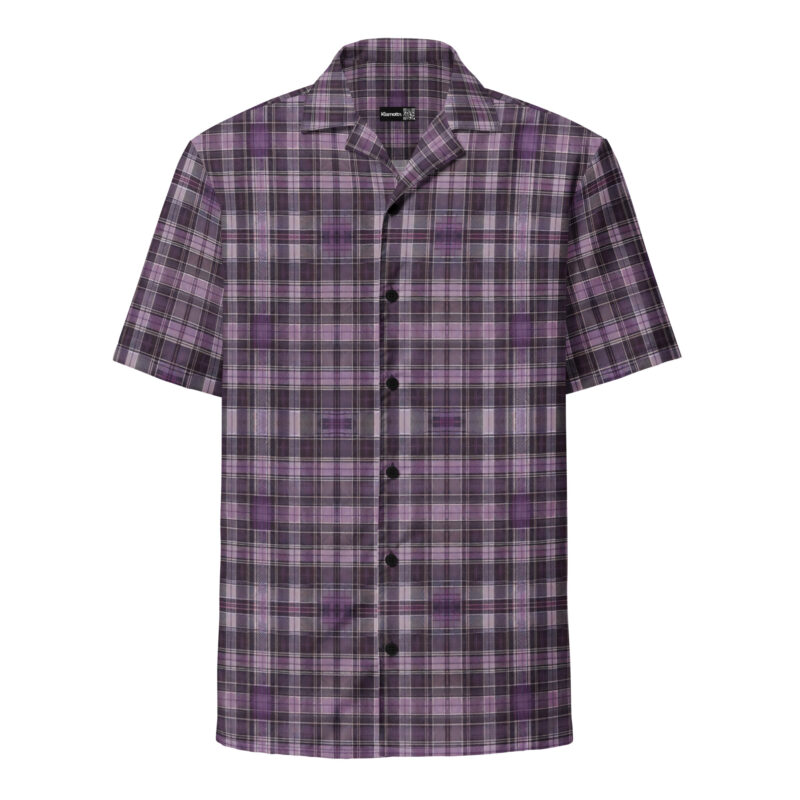 Klassisches Schottenkaro in Lila und Weiß Allover-Unisex-Hemd – Hemden – klamottn.de