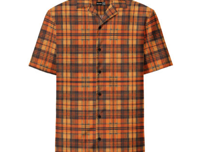 Klassisches Schottenkaro in Orange und Schwarz Allover-Unisex-Hemd – Hemden – klamottn.de Klassisches Schottenkaro in Orange und Schwarz Allover-Unisex-Hemd – Hemden – klamottn.de