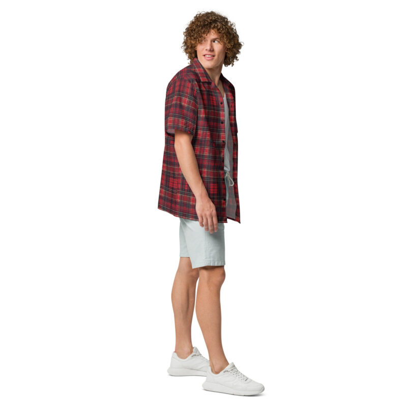 Rustic Tartan pattern in red, Black and white all-over-unex shirt