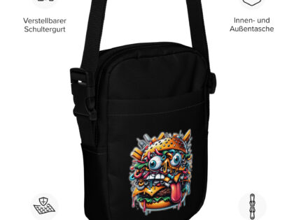 Verrückter Burger Umhängetasche – Accessoires – klamottn.de Verrückter Burger Umhängetasche – Accessoires – klamottn.de