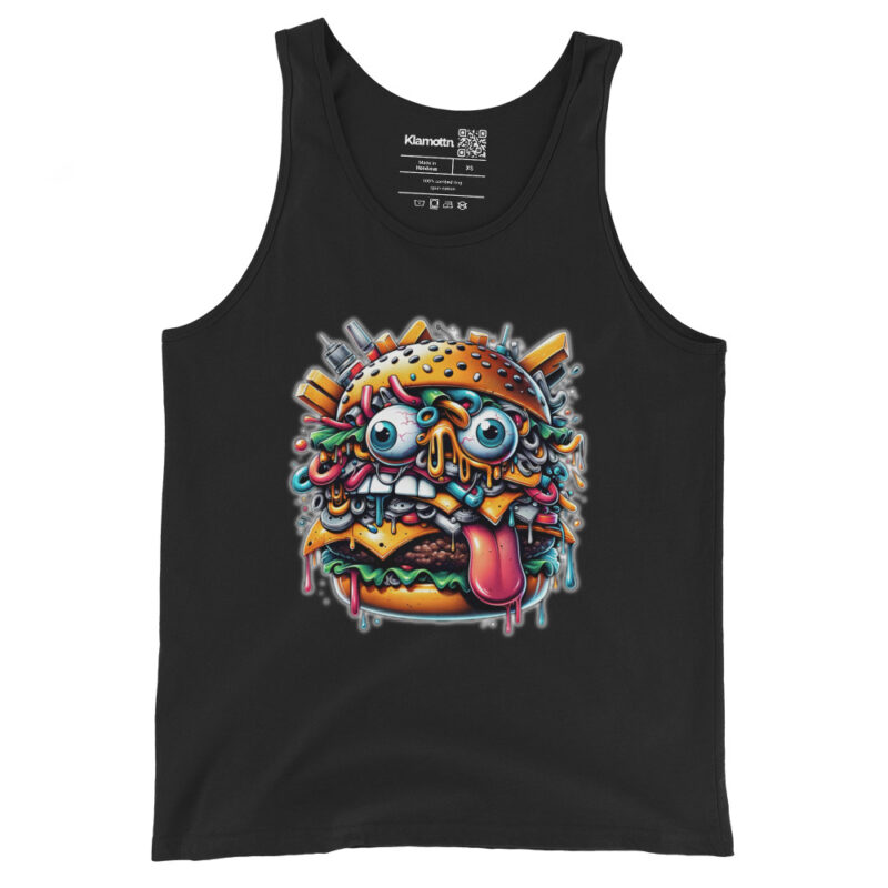 Verrückter Burger Unisex-Tank-Top – Tank Tops – klamottn.de