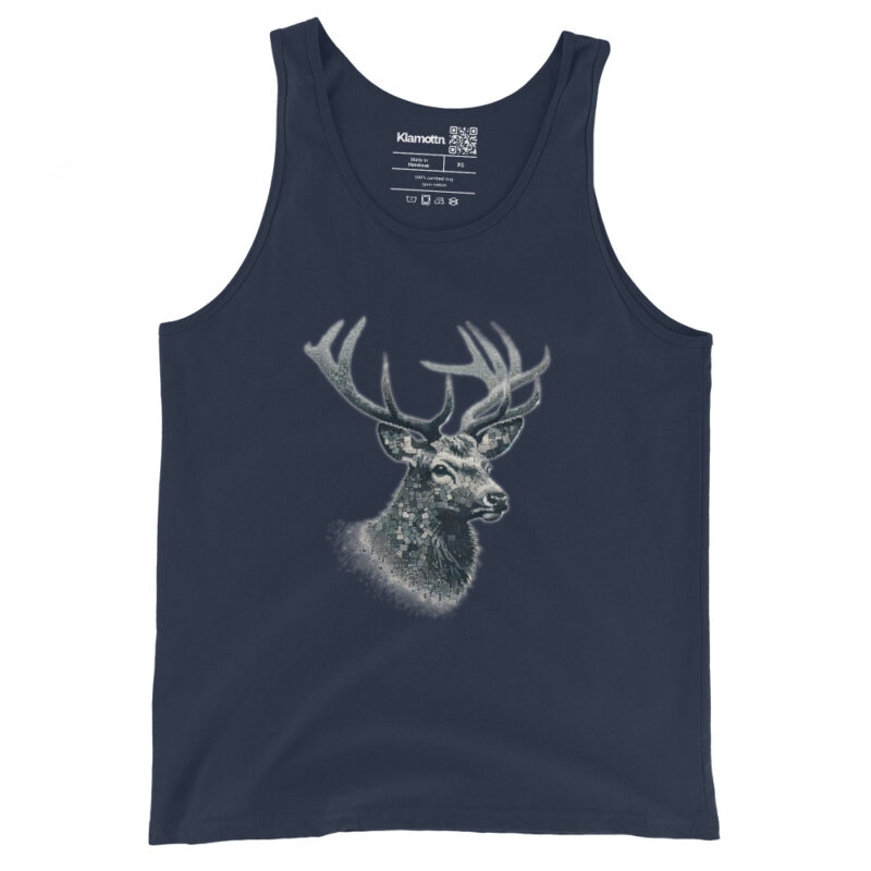 Majestätischer Hirsch im Mosaik-Stil Unisex-Tank-Top – Tank Tops – klamottn.de