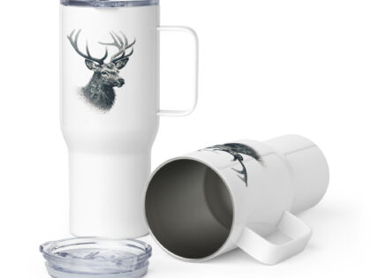 Majestätischer Hirsch im Mosaik-Stil Reisebecher mit Griff – Accessoires – klamottn.de Majestätischer Hirsch im Mosaik-Stil Reisebecher mit Griff – Accessoires – klamottn.de