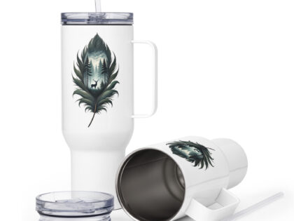 Magische Waldszene Reisebecher mit Griff – Accessoires – klamottn.de Magische Waldszene Reisebecher mit Griff – Accessoires – klamottn.de