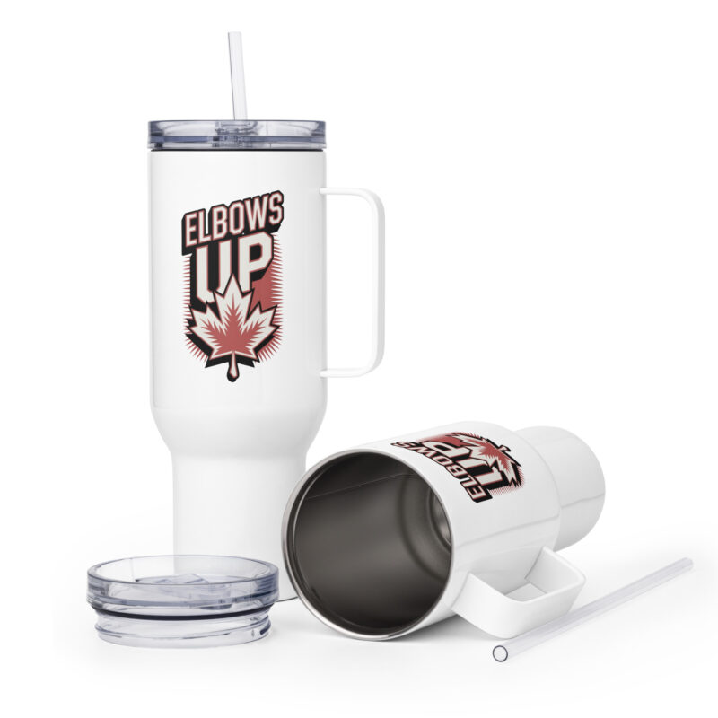 Elbows Up Reisebecher mit Griff – Accessoires – klamottn.de