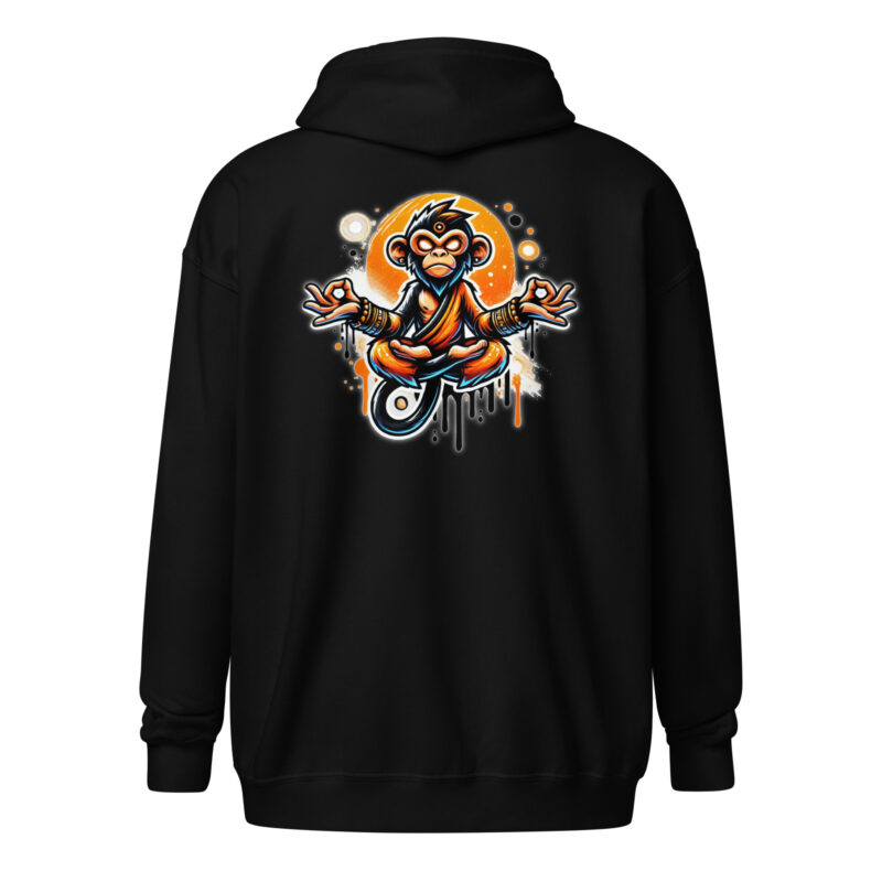 Meditierender Affe Unisex-Zip-Hoodie – Jacken – klamottn.de