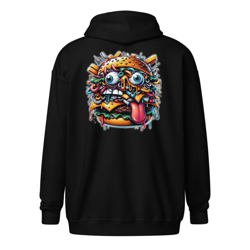 Verrückter Burger Unisex-Zip-Hoodie – Jacken – klamottn.de