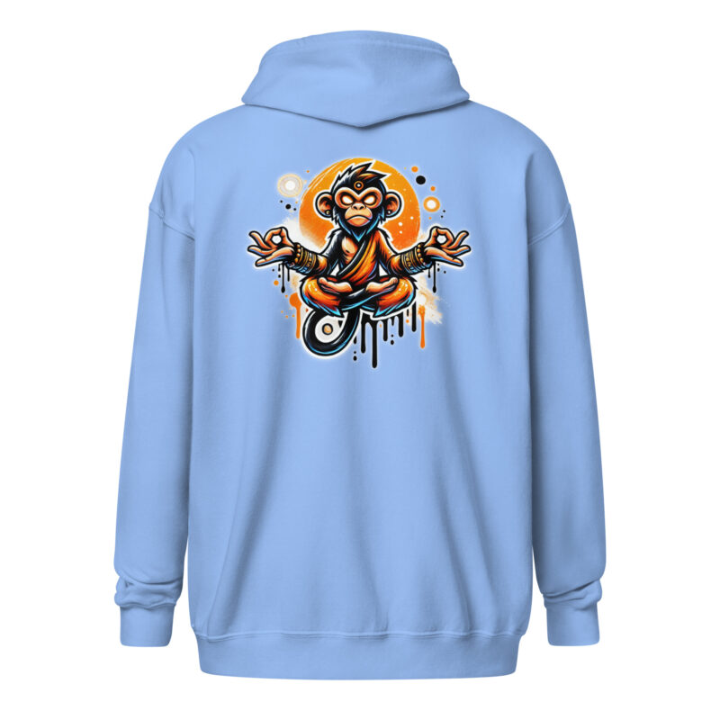Meditierender Affe Unisex-Zip-Hoodie – Jacken – klamottn.de