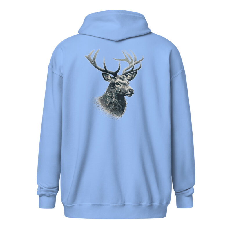 Majestätischer Hirsch im Mosaik-Stil Unisex-Zip-Hoodie