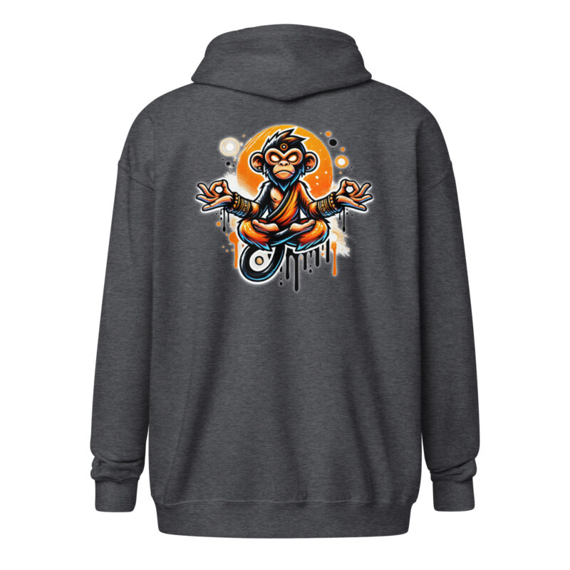 Meditierender Affe Unisex-Zip-Hoodie – Jacken – klamottn.de