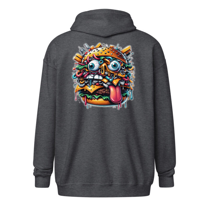 Verrückter Burger Unisex-Zip-Hoodie – Jacken – klamottn.de