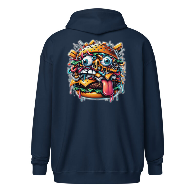 Verrückter Burger Unisex-Zip-Hoodie – Jacken – klamottn.de