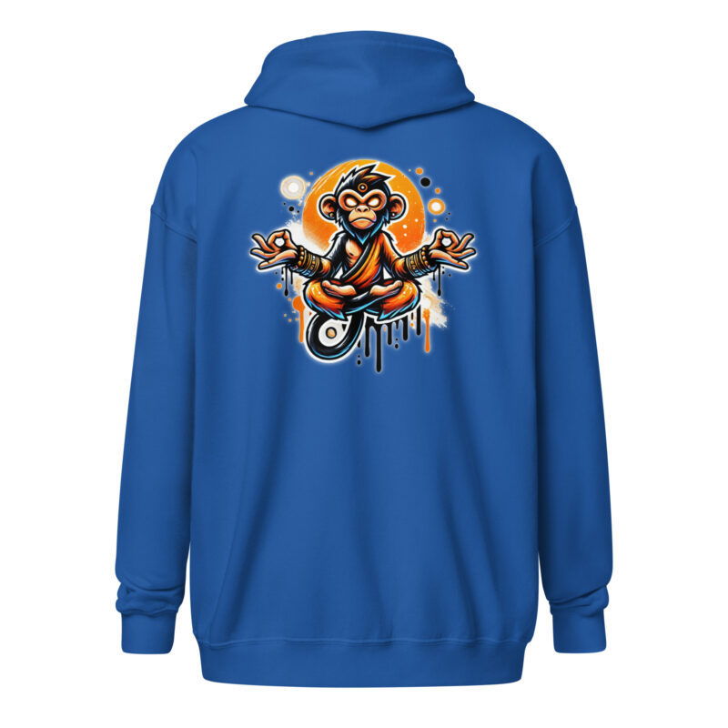 Meditierender Affe Unisex-Zip-Hoodie – Jacken – klamottn.de