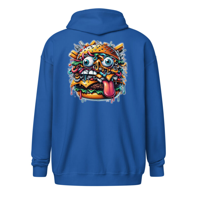 Verrückter Burger Unisex-Zip-Hoodie – Jacken – klamottn.de