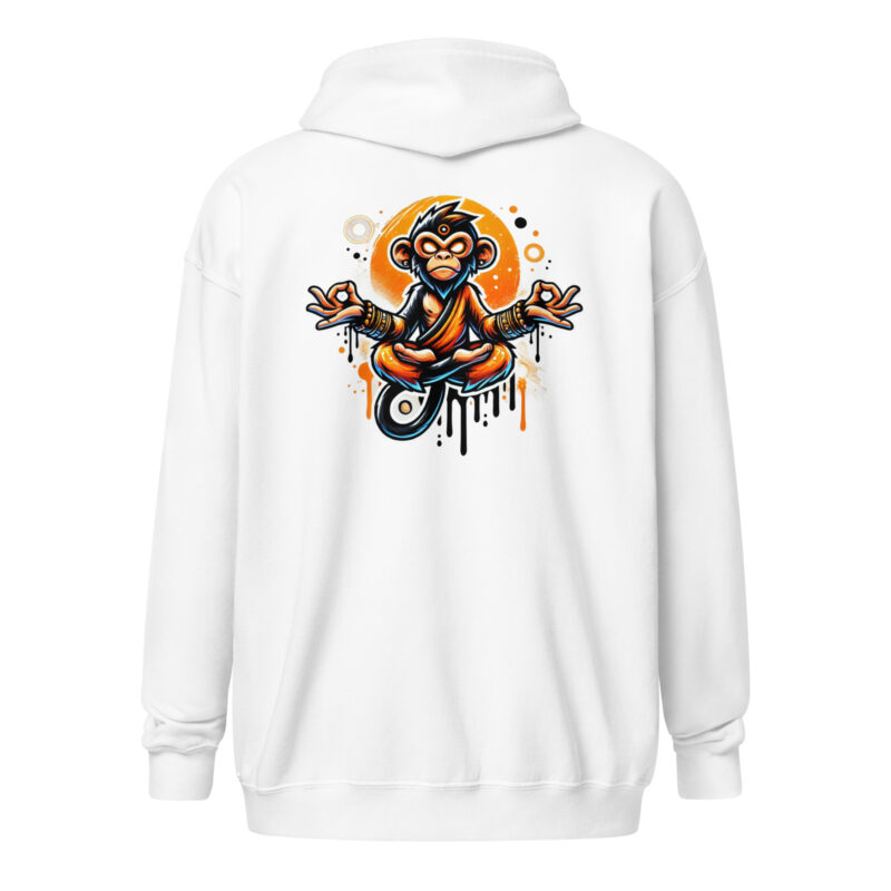 Meditierender Affe Unisex-Zip-Hoodie – Jacken – klamottn.de