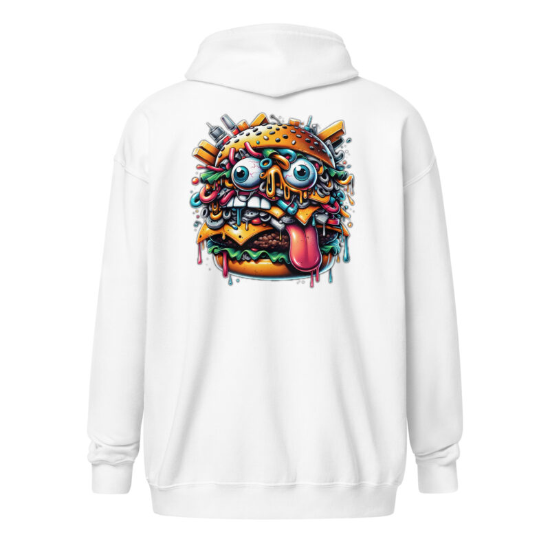 Verrückter Burger Unisex-Zip-Hoodie – Jacken – klamottn.de