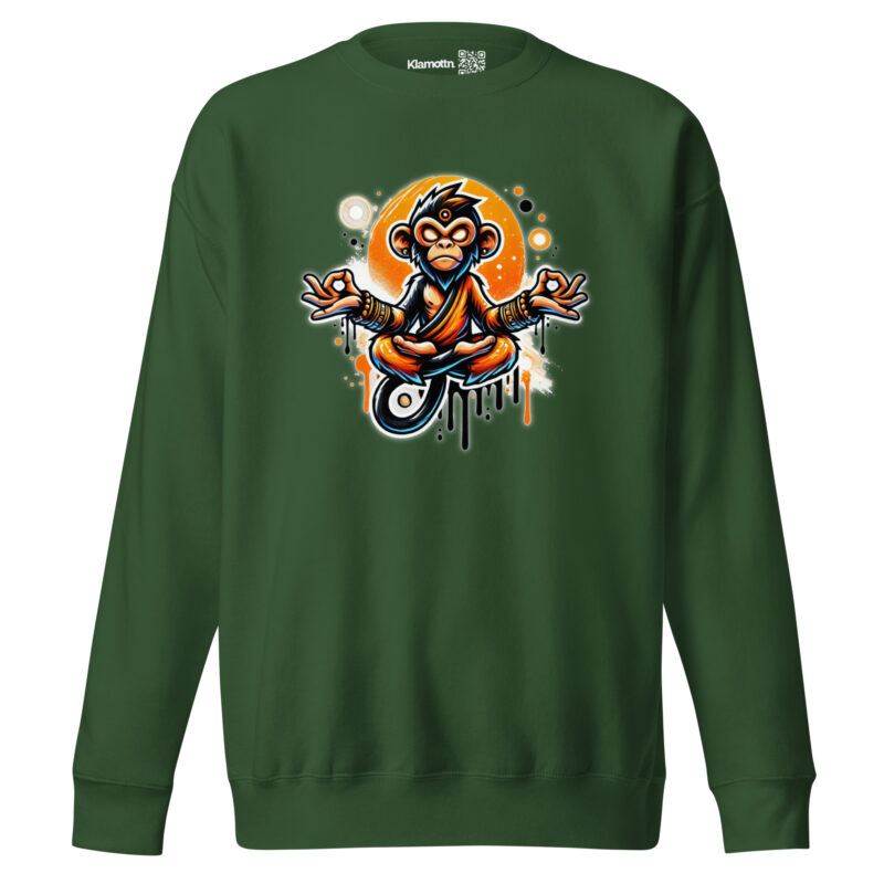 Meditierender Affe Unisex-Sweatshirt – Sweatshirts – klamottn.de