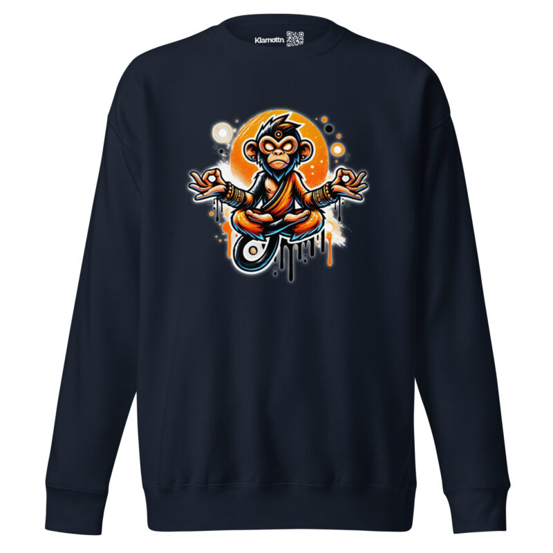Meditierender Affe Unisex-Sweatshirt – Sweatshirts – klamottn.de