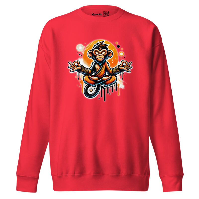 Meditierender Affe Unisex-Sweatshirt – Sweatshirts – klamottn.de