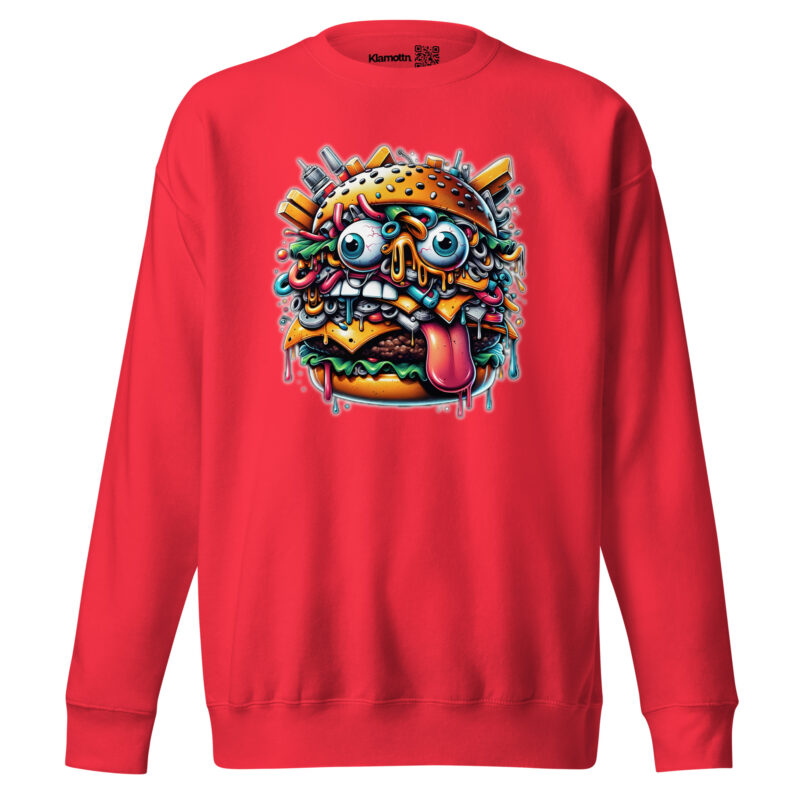 Verrückter Burger Unisex-Sweatshirt