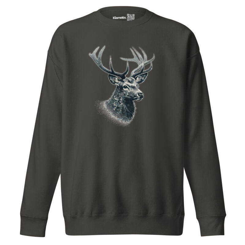 Majestätischer Hirsch im Mosaik-Stil Unisex-Sweatshirt