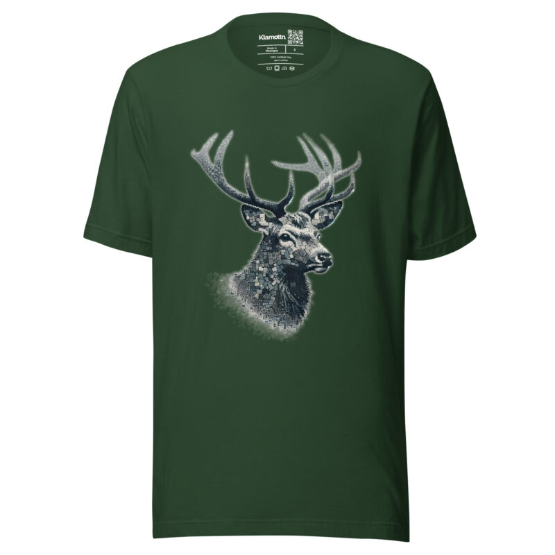 Majestätischer Hirsch im Mosaik-Stil Unisex-T-Shirt – T-Shirts – klamottn.de