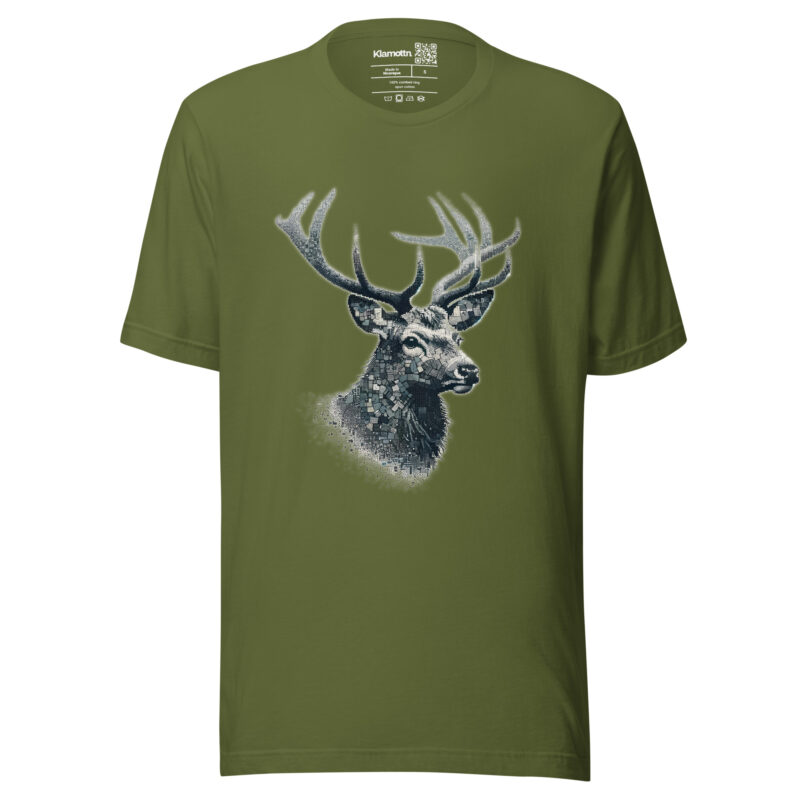 Majestätischer Hirsch im Mosaik-Stil Unisex-T-Shirt – T-Shirts – klamottn.de