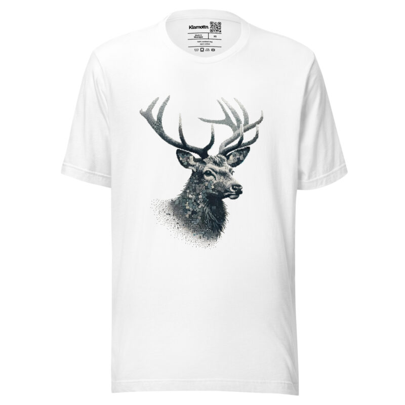 Majestätischer Hirsch im Mosaik-Stil Unisex-T-Shirt – T-Shirts – klamottn.de