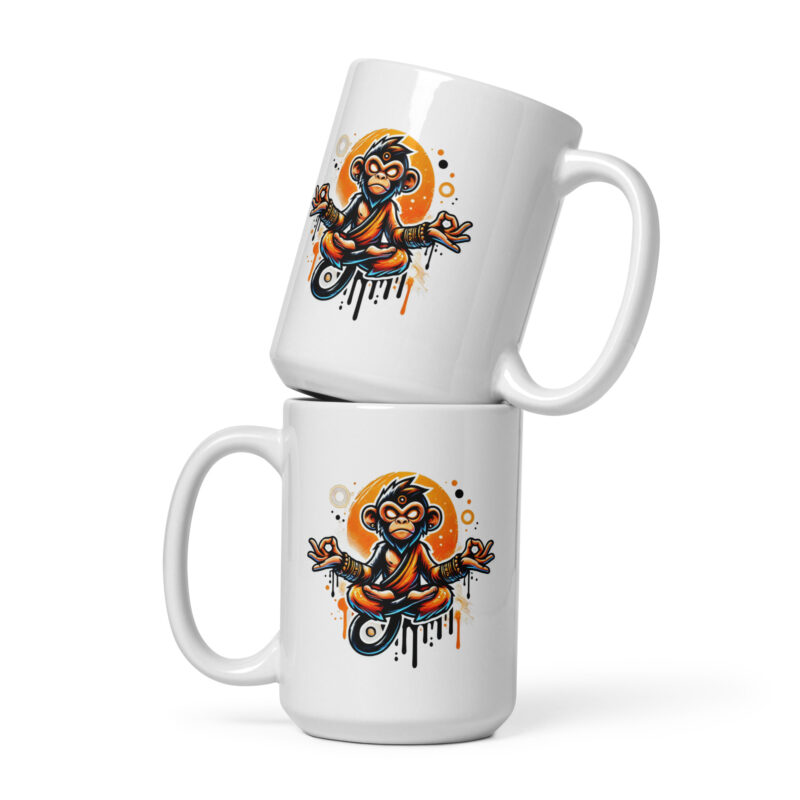 Meditating monkey cup