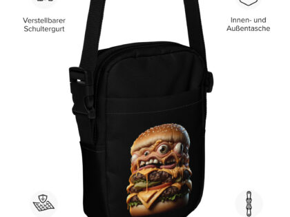 Verrückter Monster-Burger Umhängetasche – Accessoires – klamottn.de Verrückter Monster-Burger Umhängetasche – Accessoires – klamottn.de