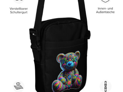 Bunter Psychedelic-Teddy Umhängetasche – Accessoires – klamottn.de Bunter Psychedelic-Teddy Umhängetasche – Accessoires – klamottn.de