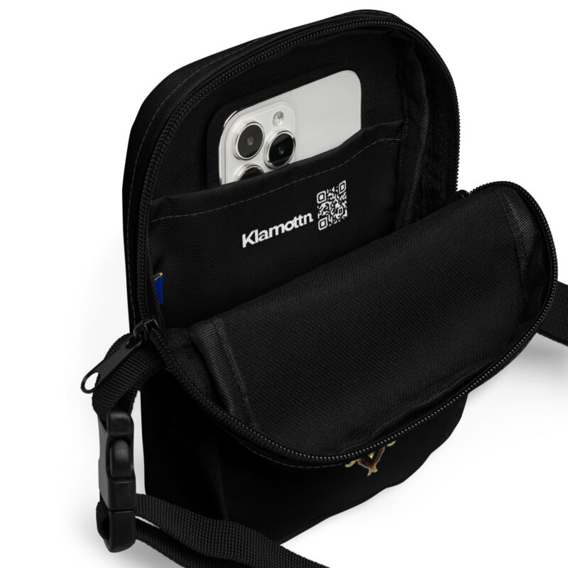 Golden demon head shoulder bag