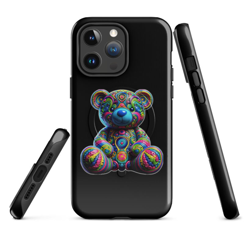 Bunter Psychedelic-Teddy Hardcase iPhone®-Hülle mit MagSafe® – Accessoires – klamottn.de