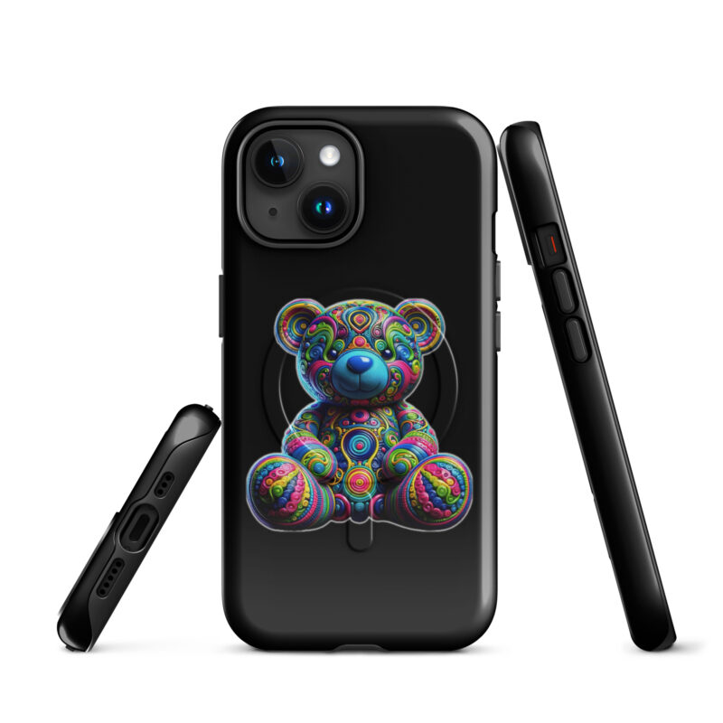 Bunter Psychedelic-Teddy Hardcase iPhone®-Hülle mit MagSafe® – Accessoires – klamottn.de