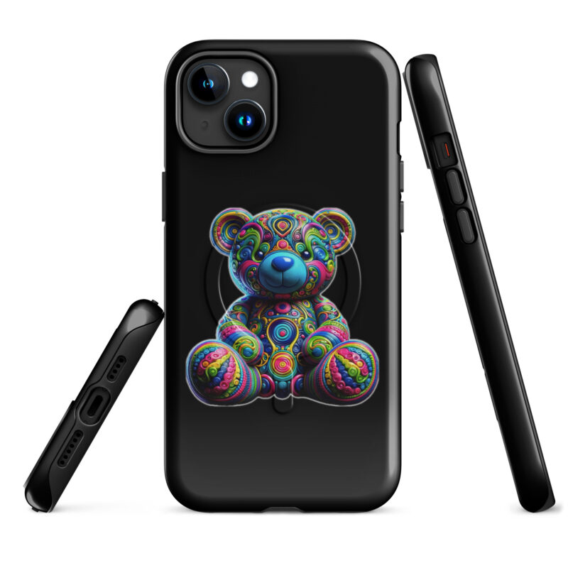 Bunter Psychedelic-Teddy Hardcase iPhone®-Hülle mit MagSafe® – Accessoires – klamottn.de